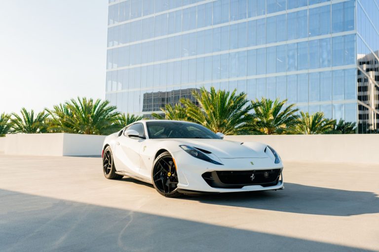 White Ferrari 812-3