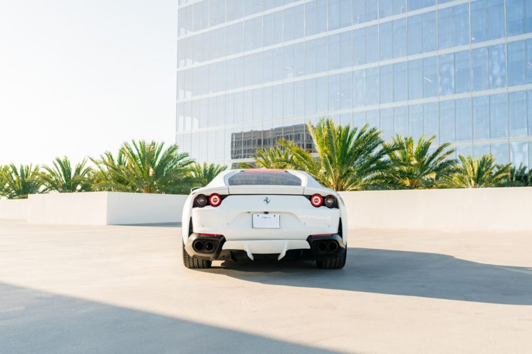 White Ferrari 812-5
